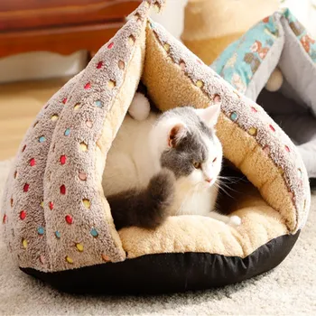 

Winter Dog's Kennel Indoor Dog Bed Cat Bed Small and Medium Dog Bed Waterproof Antiskid Bottom Pet Bed Teddy Dog's Kennel
