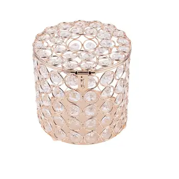 

European Style Pearl Tissue Box Metal Tissue Holder Napkin Case For Home Car Hotel (Cylinder)