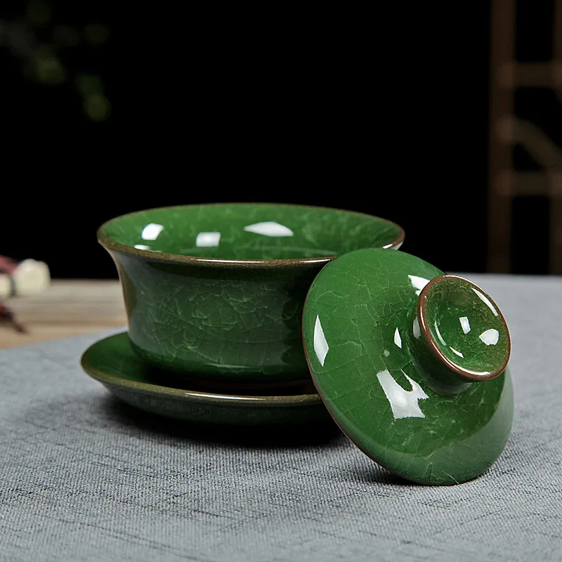 Чайный сервиз Gaiwan фарфоровая ледяная, с трещинами керамический чайник Gaiwan чайная чашка в китайском стиле кунг-фу чайный сервиз Gaiwan 120 мл