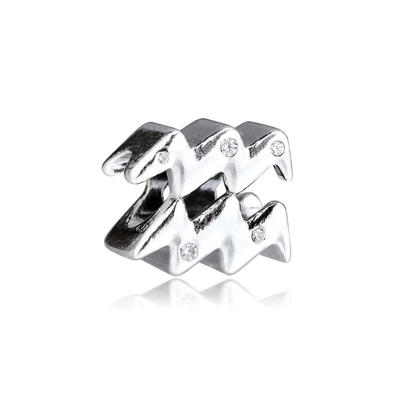 

Winter New 925 Sterling Silver Sparkling Aquarius Zodiac Charms Beads Fits Original Bracelets Charm Silver 925 Jewelry kralen