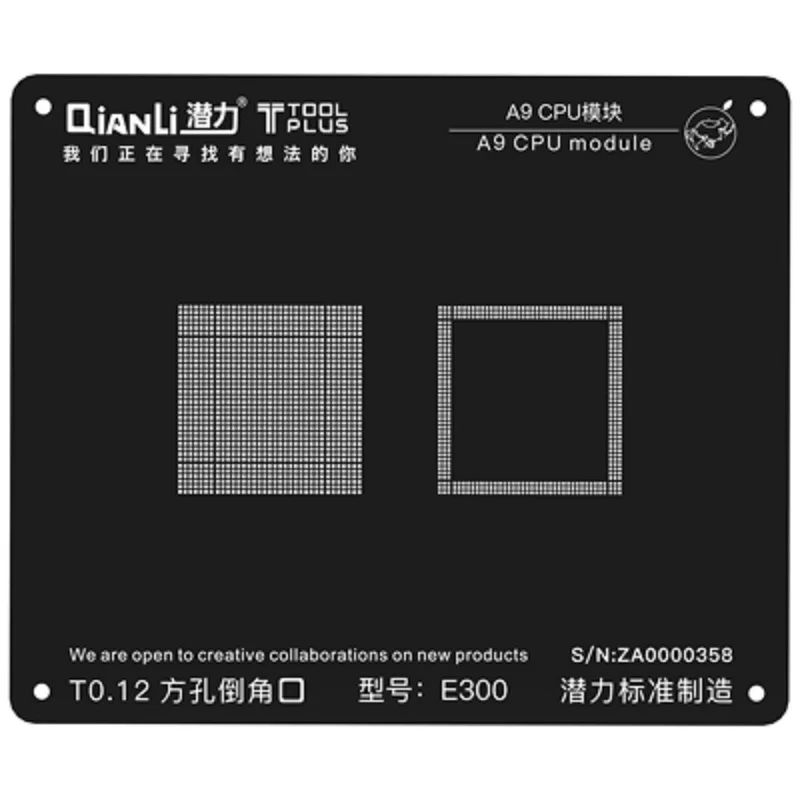 Qianli iBlack 3D cpu BGA набор трафаретов IC чипы материнская плата с технологией шариковых выводов ремонт Сварка шаблон для iPhone XS XR XSMAX X 8P 8 7 6