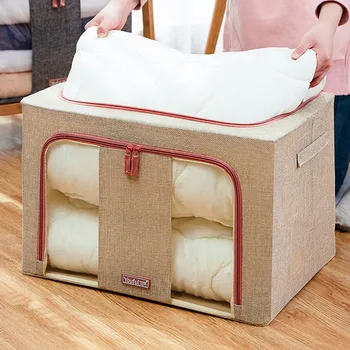

storage Bags 66 liters Oxford waterproof Foldable Storage Bags Clothes Blanket Quilt Closet Sweater Organizer Box Pouch home