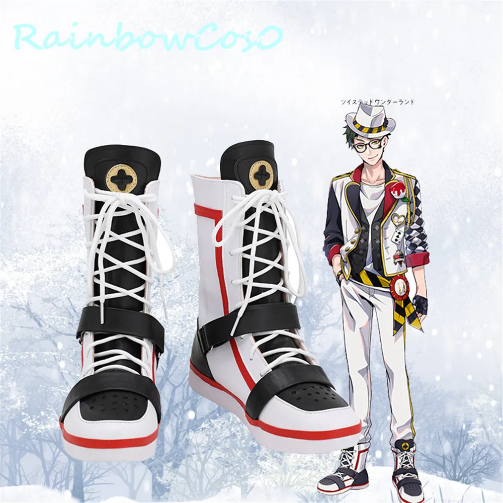 Twisted-Wonderland Riddle Ace Deucc Deuce Spade Trey Clover Cater Cosplay Scarpe Stivali Halloween Rainbowcos0 W978