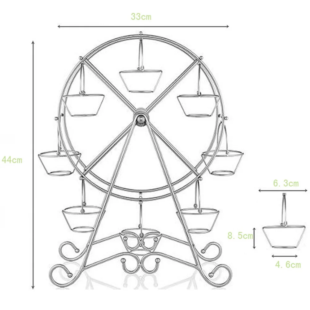 Party Rotatable Pastry Cupcake Holder 8 Cups Supplies Cake Stand Ferris Wheel Home Kitchen Cupcake