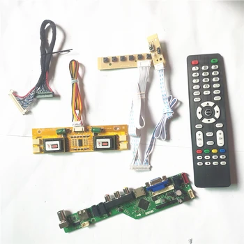 

For LT150X1-101/102/131 keyboard+Inverter+Remote LCD monitor T.V53 controller board USB VGA HDMI AV RF LVDS 20Pin 4CCFL DIY kit