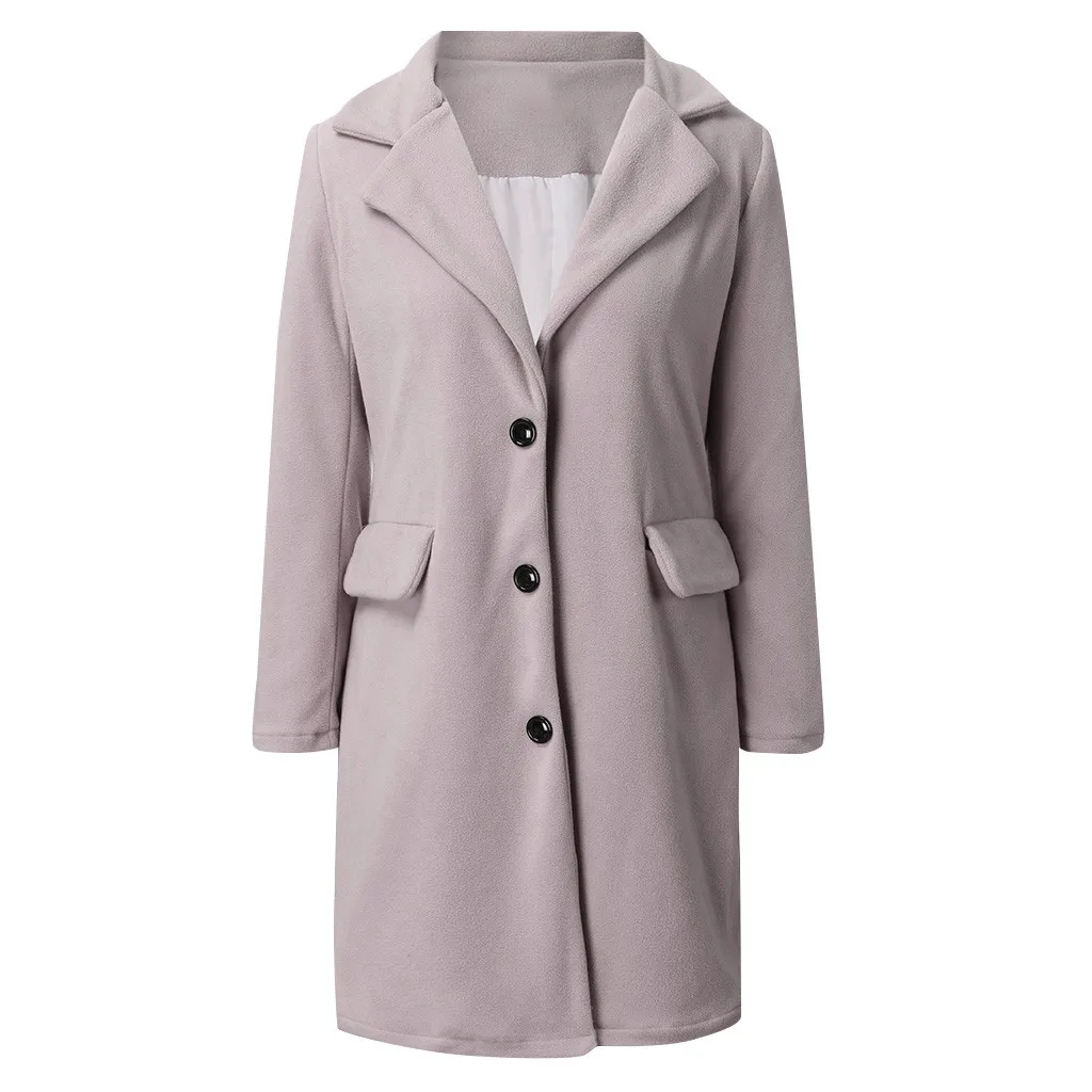 Женское шерстяное пальто с длинным рукавом и отложным воротником, теплые осенние зимние шерстяные женские куртки, новая мода, большой размер 5xl# YL10
