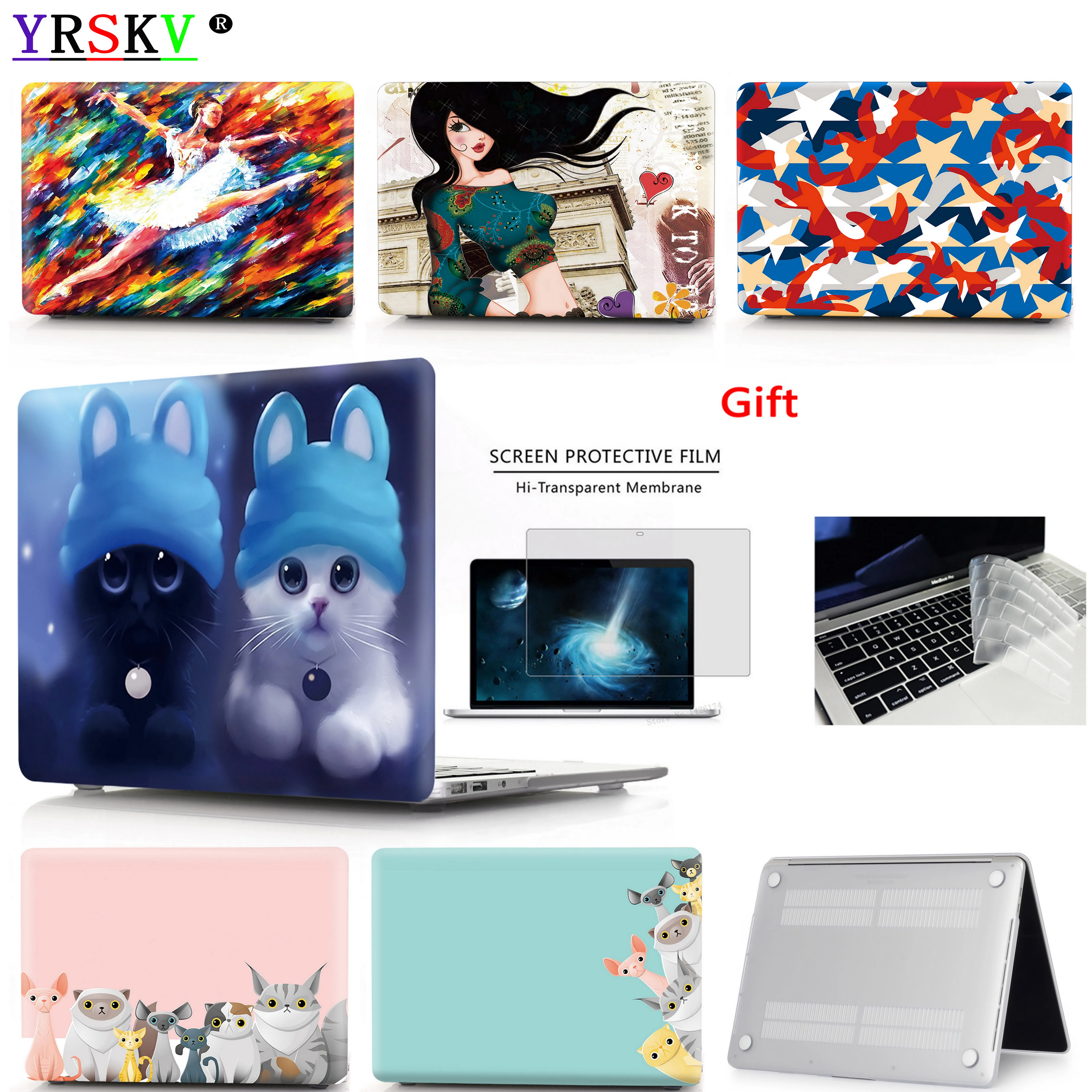 3D окрашенные кошки чехол для Apple Macbook Air Pro Retina 11 12 13 15 16 дюймов Сумка ноутбука 2020 3