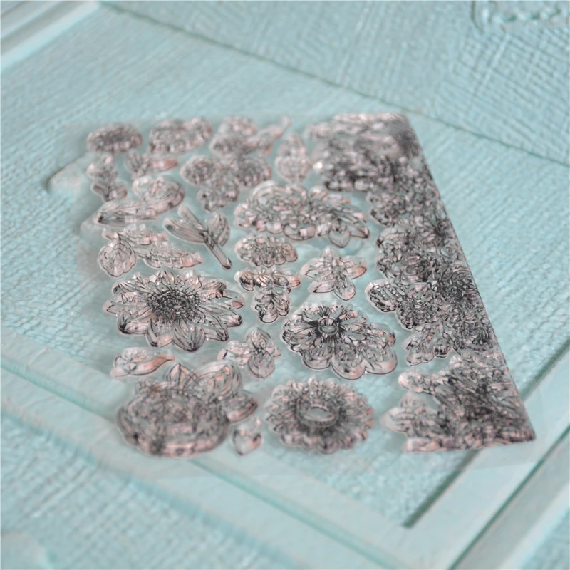 FXL дзен цветочный прозрачный силиконовый штамп/печать для DIY Скрапбукинг/фотоальбом декоративный прозрачный штамп