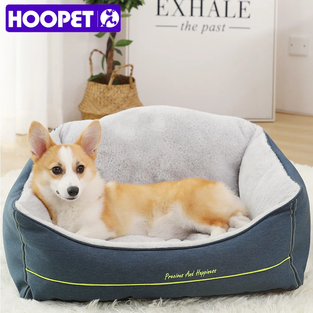 Best HOOPET Pet Sofa Dog Beds Soft Fleece Warm Cat Bed House Winter Dog Kennel For Small Medium Large Dogs