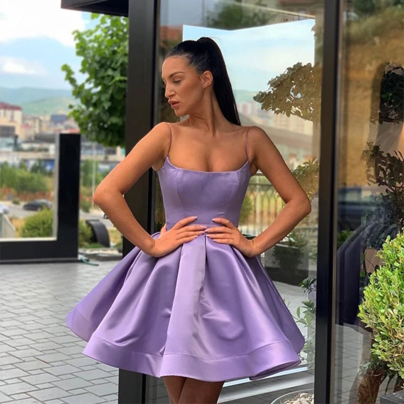 

Simple Mini Short Graduation Homecoming Dresses Draped Skirt 2019 Short Purple Homecoming Cocktail Party Dress vestido de fiesta