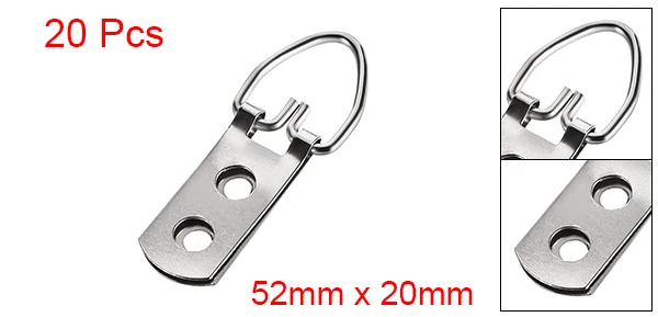 Uxcell 20/40 шт кольцо в виде буквы D рисунок Вешалки 42x16-88x22mm цвет серебро/золото/бронза/Черный Ассортимент Набор для фото висит решения - Цвет: Silver 52x20mm 20pcs