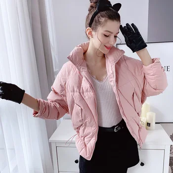 

Dabuwawa Pink Warm Solid Women Down Parka Thick Female Short Snow Padded Coat Winter Ladies Oversize Parkas Coats DN1DDW065