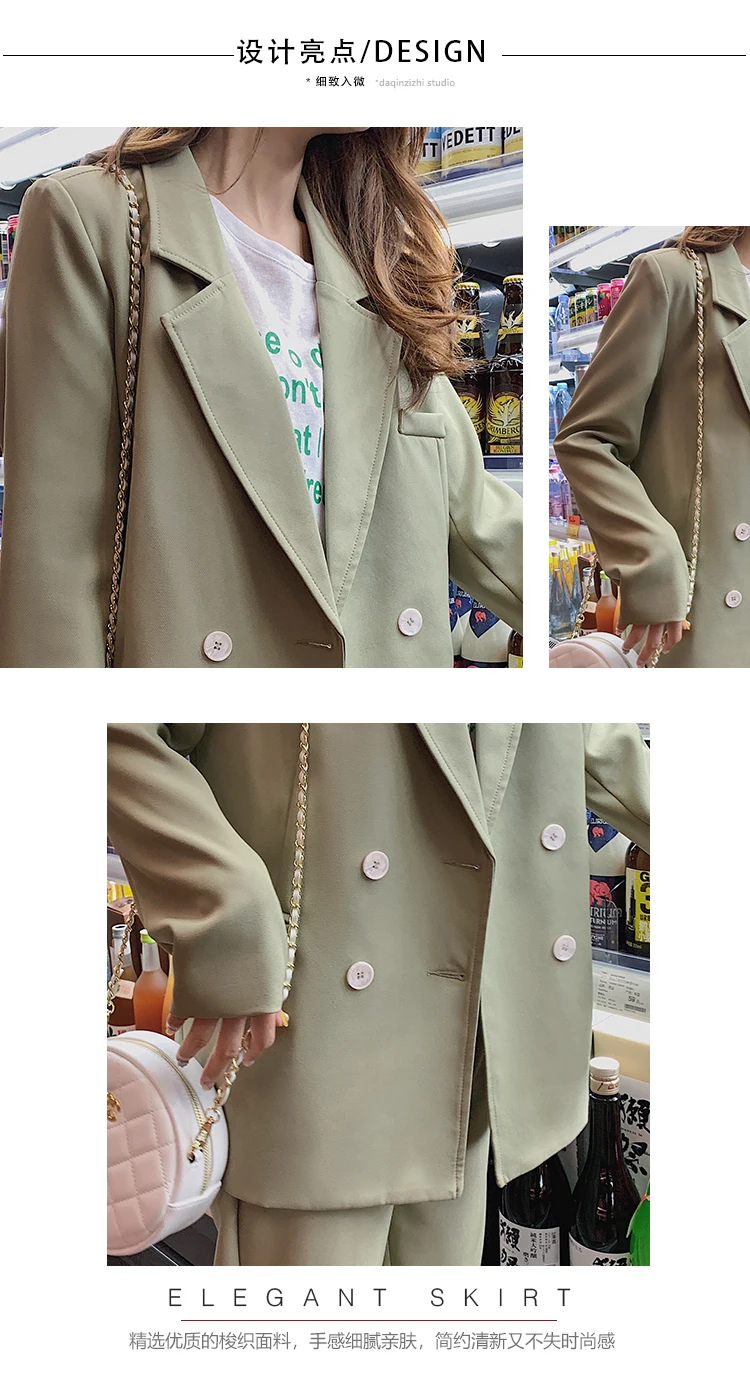 VIDEO+ Photo Shoot 9607# Online Celebrity Small Suit Two-Piece Set Loose Korean-style Fashion Casual Suit Female Autumn