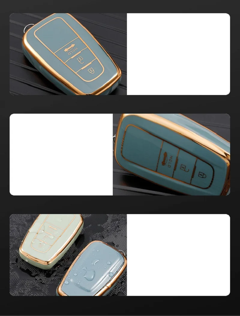 TPU copertura chiave dell'automobile 2 3 caso pulsante per Toyota Camry CHR CH-R Prius Corolla RAV4 Prado 2017 2018 2019 portachiavi senza chiave - H02e4a3dd9d3446a08d05cbe2c0417a751