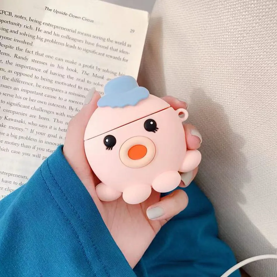 795U 3D наушники в форме кота чехол для Airpods силиконовый тост розовый чехол для Apple Air pods 2 Чехол для наушников Earpods кольцо брелок для ключей - Цвет: 795U