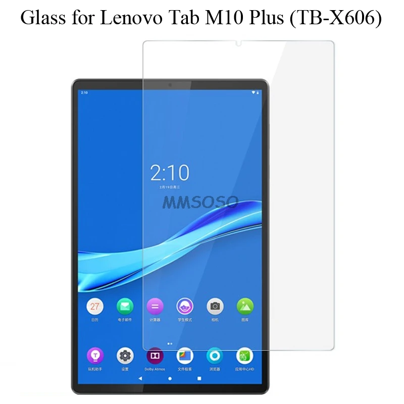 For Lenovo Tab M10 Plus FHD Tempered Glass Screen Protector 9h Safety Protective Film on M 10 Plus TB-X606F TB X606F afbeelding