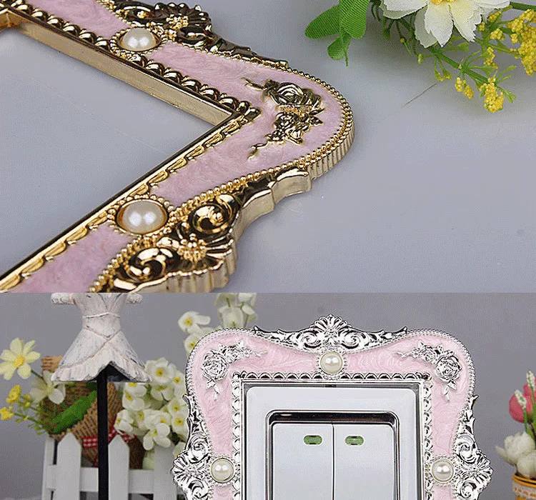 86 European Pearl Switch paste Acrylic Lamp switch Decorating sleeve outlet decoration Resin protective sleeve