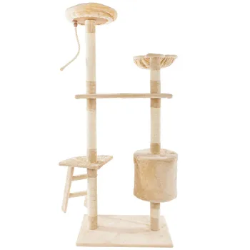 

Cat Toy Tower Cat Climbing Tree with Ladder Cave Pets Play Tree Scratching Jumping Tree Cat Pet House Furniture Toy