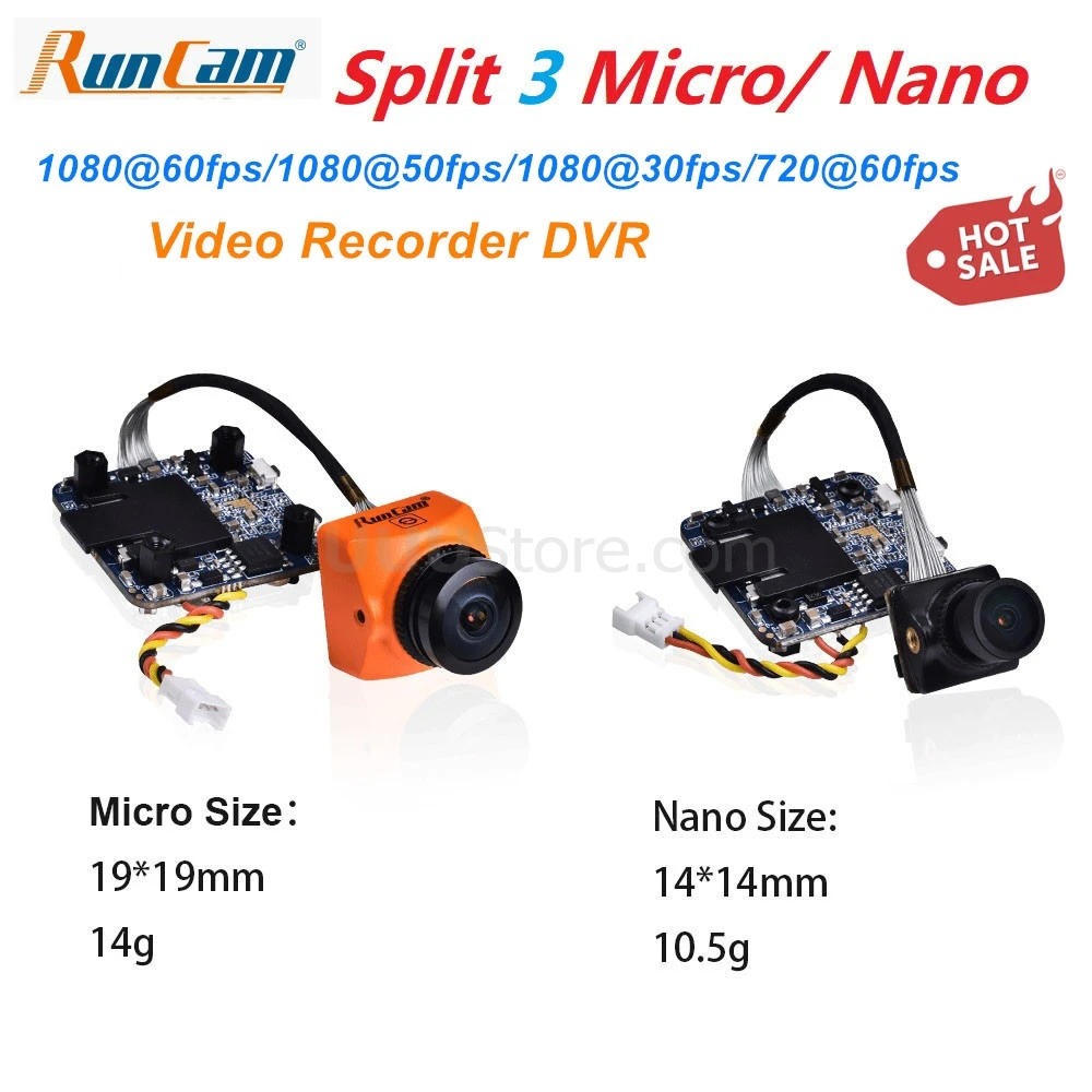 RunCam разделение 3 Micro/ Split Nano FPV камера 2MP1080P/60fps HD Запись плюс WDR NTSC/PAL переключаемый