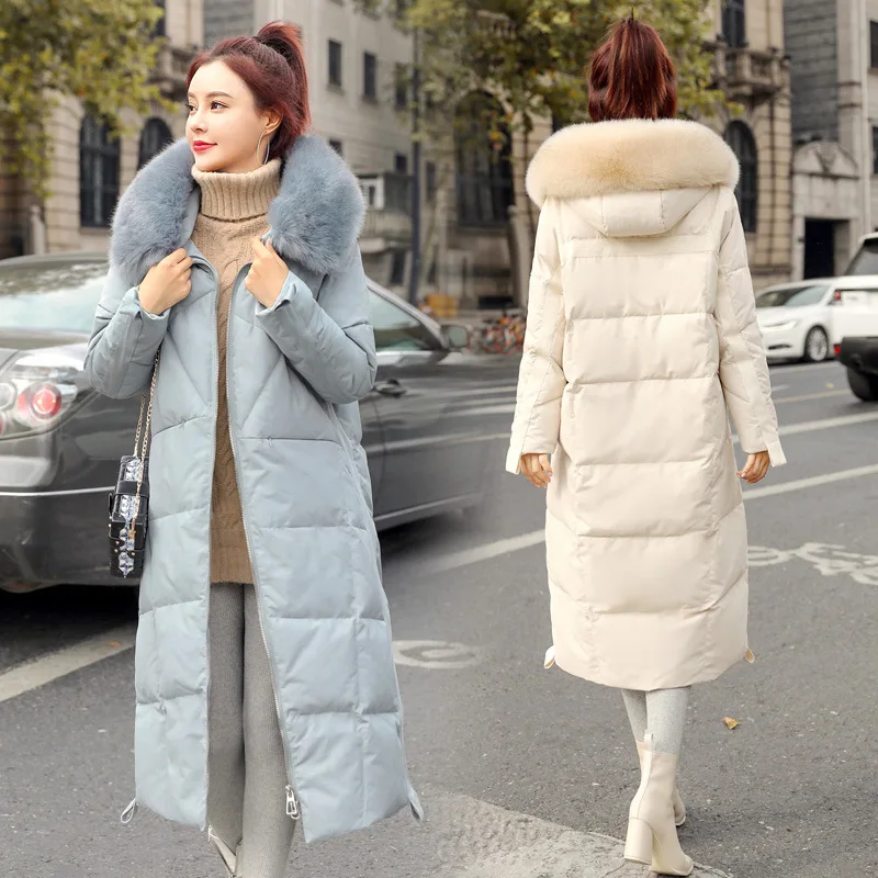 

Down Jacket Cotton-padded Clothes Women's Winter Mid-length Korean-style Loose-Fit 2019 New Style over-the-Knee Cotton-padded Cl