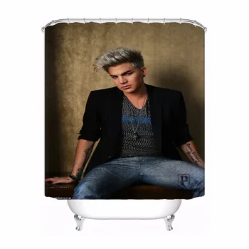 

Custom Adam Lambert Waterproof Shower Curtain Home Bath Bathroom s Hooks Polyester Fabric Multi Sizes180509-02-148