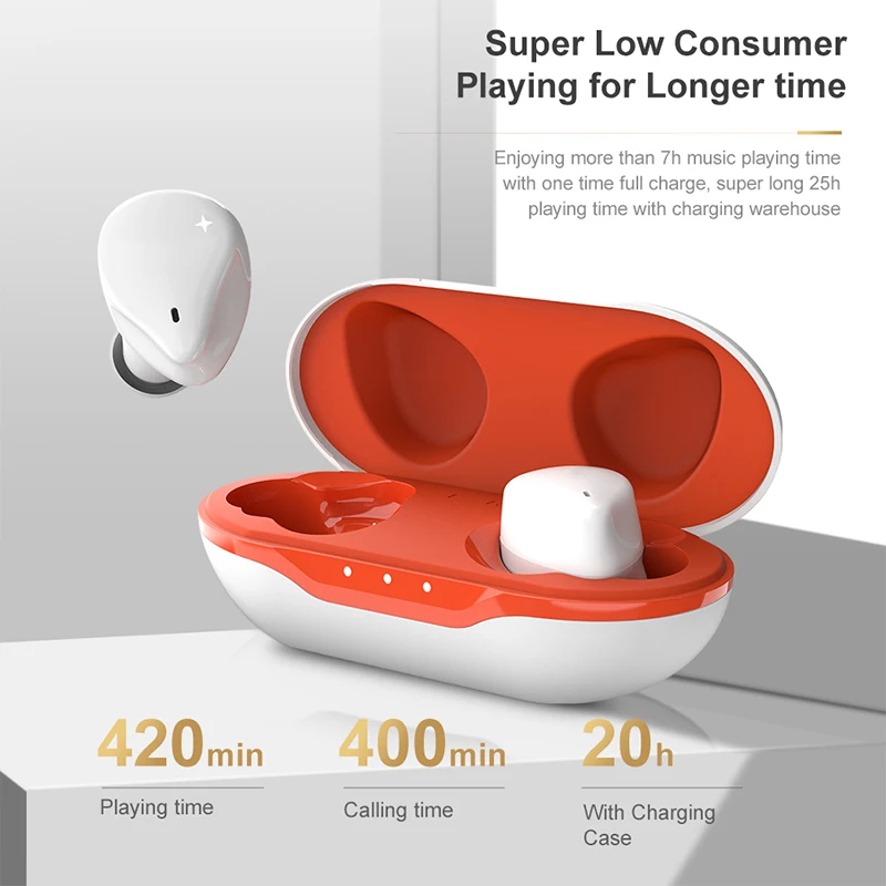 New QCC3020 Wireless Earphones Aptx True TWS Bluetooth 5.0 Wireless Music Headsets CVC 8.0 Noise Cancelling HD Earbuds With Mic