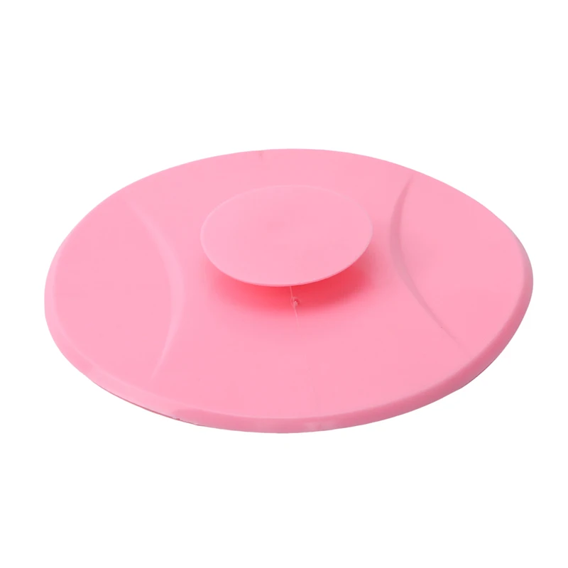 1 шт кухонные часы с чашкой на присоске для ванной силиконовые порог Слива бассейна крышка ванной бассейна раковина герметичный запах устойчив к заглушке воды Пробка - Цвет: pink
