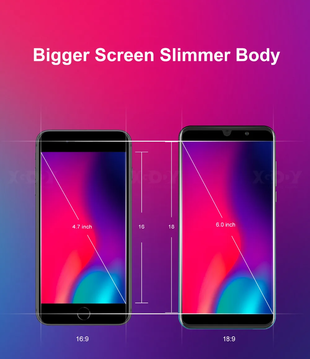 Смартфон XGODY P30 3g " 18:9 Android 9,0 2 Гб ОЗУ 16 Гб ПЗУ MTK6580 четырехъядерный двойной 2800 мАч gps WiFi 5MP мобильный телефон celular