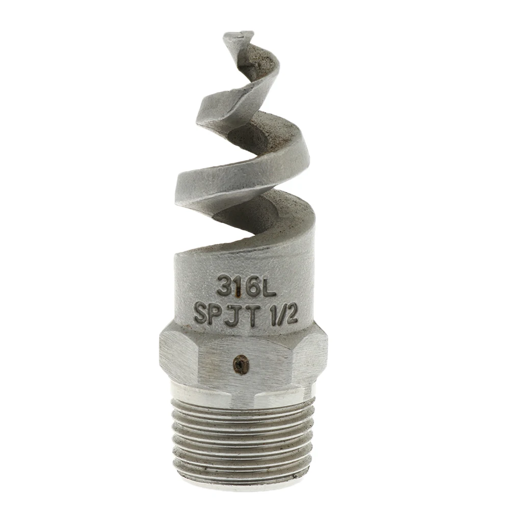 1/2 inch Male Stainless Steel Spiral Atomization Sparge Nozzle, 120 Degree