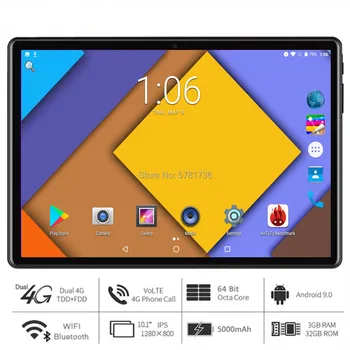 

2020 Newest Tablet PC 10 Inch Android 9.0 Octa Core 3GB+32GB ROM 4G FDD LTE Dual SIM 2.5D Glass Screen WiFi Bluetooth GPS