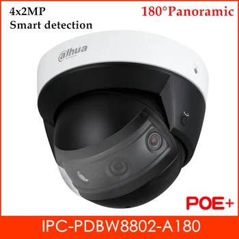 

Dahua Panoramic IR Dome Network Camera IPC-PDBW8802-A180 4x2MP Multi-Sensor Smart detection 180 degree PoE IP Camera