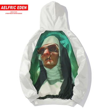 

Aelfric Eden Smoker Printed Hoodies Mens Autumn Harajuku Hip Hop Patchwork Pullover Casual Cotton Hooded Sweatshirts Streetwear