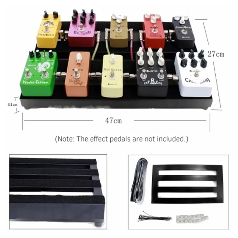Гитарный Эффект педали доска без гитарного эффекта педаль сплава Pedalboard Effect Holder с 6 шт. кабели для педалей для электрогитар