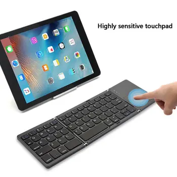 

Mini folding keyboard Bluetooth Foldable Wireless Keypad with Touchpad for Laptops Tablet PC Mobile Phones
