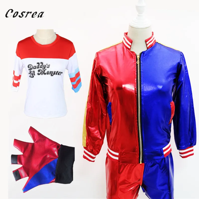 

Movie Cosplay Costumes Jacket T-shirt Shorts Coat Suit Wigs Hair Adult Joker for Women Girls