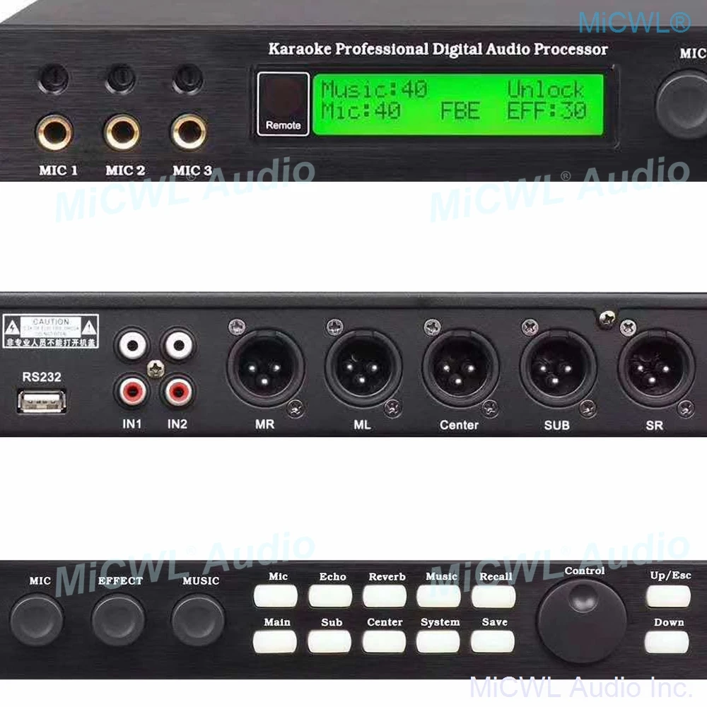 3 Channel Microphone input Karaoke Professional