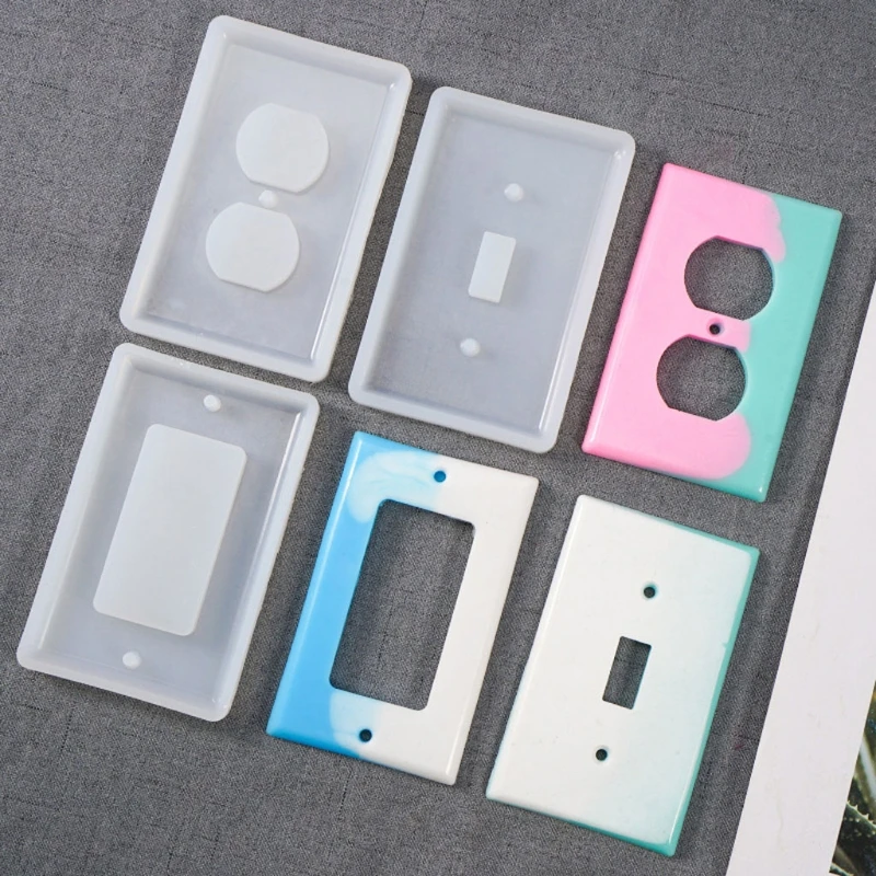 

DIY 86 Type Wall Switch Socket Panel Resin Mold Dual USB Wall Socket Charger Casting Silicone Mould Handmade Art Craft Supplies
