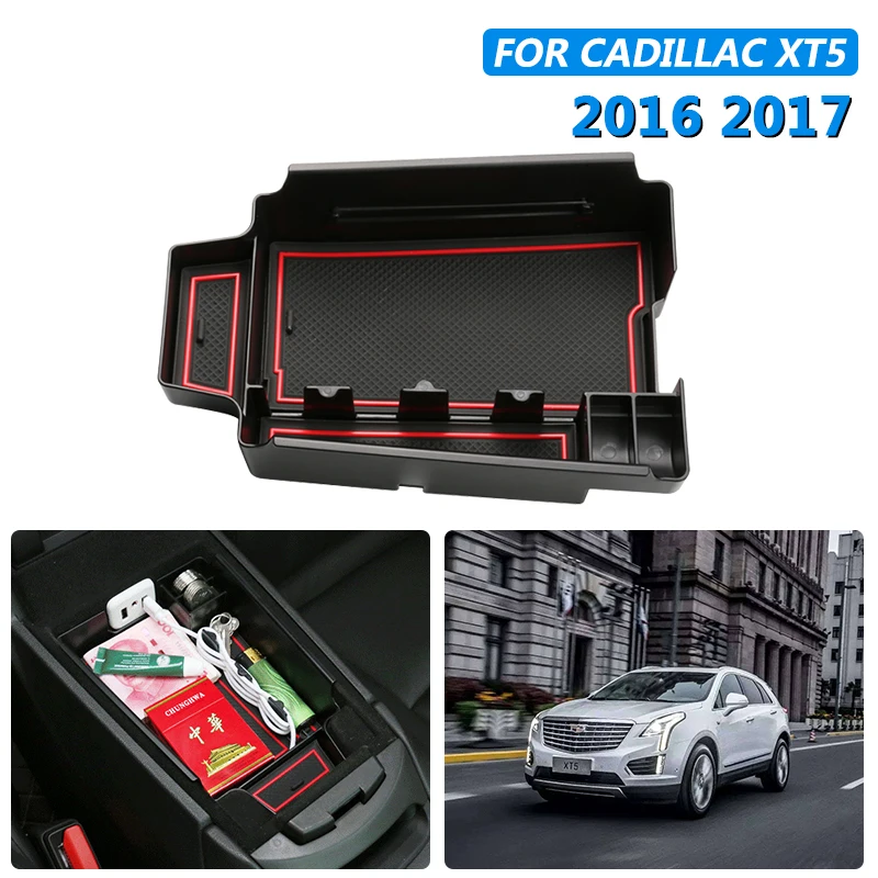 Для Cadillac XT5 консоль автомобильный центральный подлокотник ящик для хранения центральная консоль Органайзер контейнер лоток аксессуары