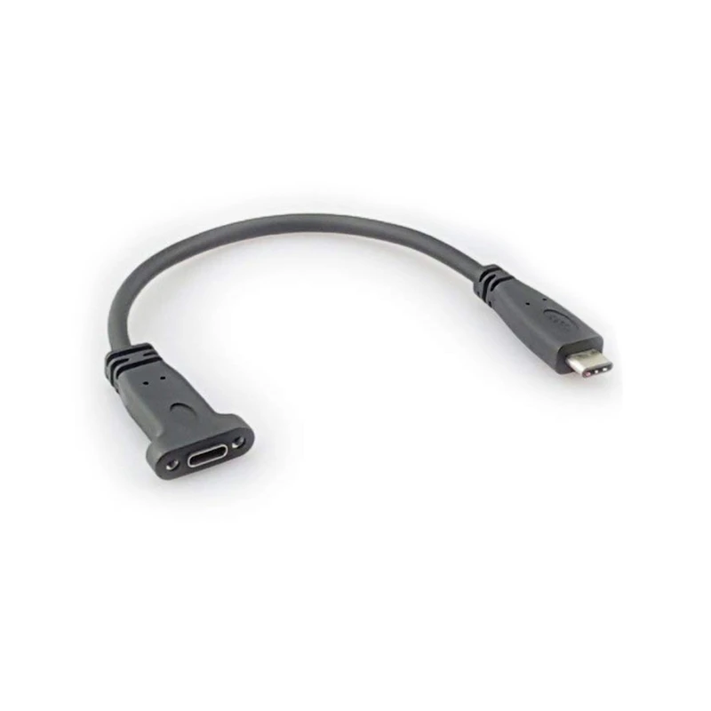 USB C 3 1 Тип папа к женскому Удлинительный кабель с винт крепления панели|Кабели для