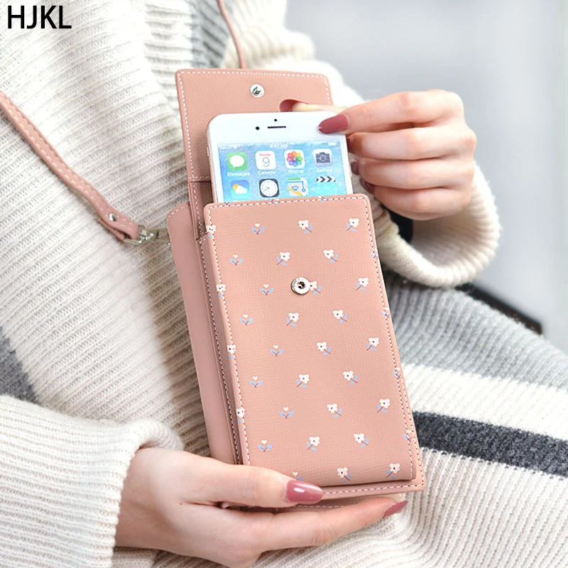 

HJKL Women Mini Crossbody Shoulder Bags Flower Multi-functional Cell Phone Purse Ladies Small Female Messenger Bag Coin Purse