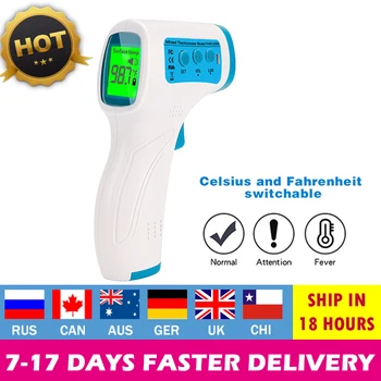 

Hot sale LCD digital temperature detector non-contact infrared thermometer forehead body temperature tool термометр уличный 40*