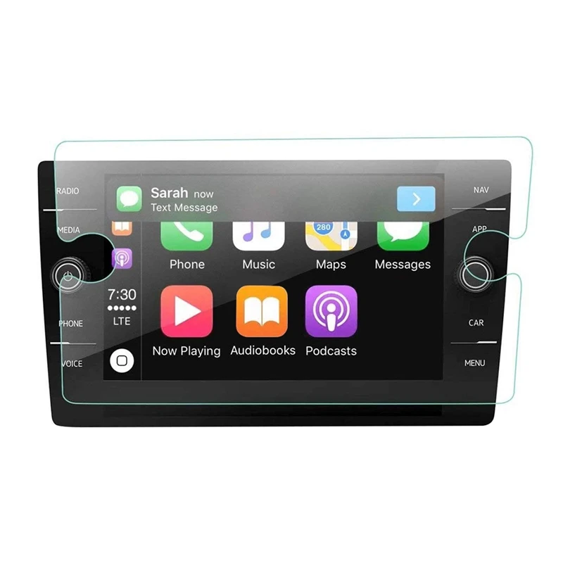 

For Tiguan 2018 2019 8 Inch 9H Tempered Glass Film Car Navigation Screen Protector Center Press Display Screen Protector Anti Sc
