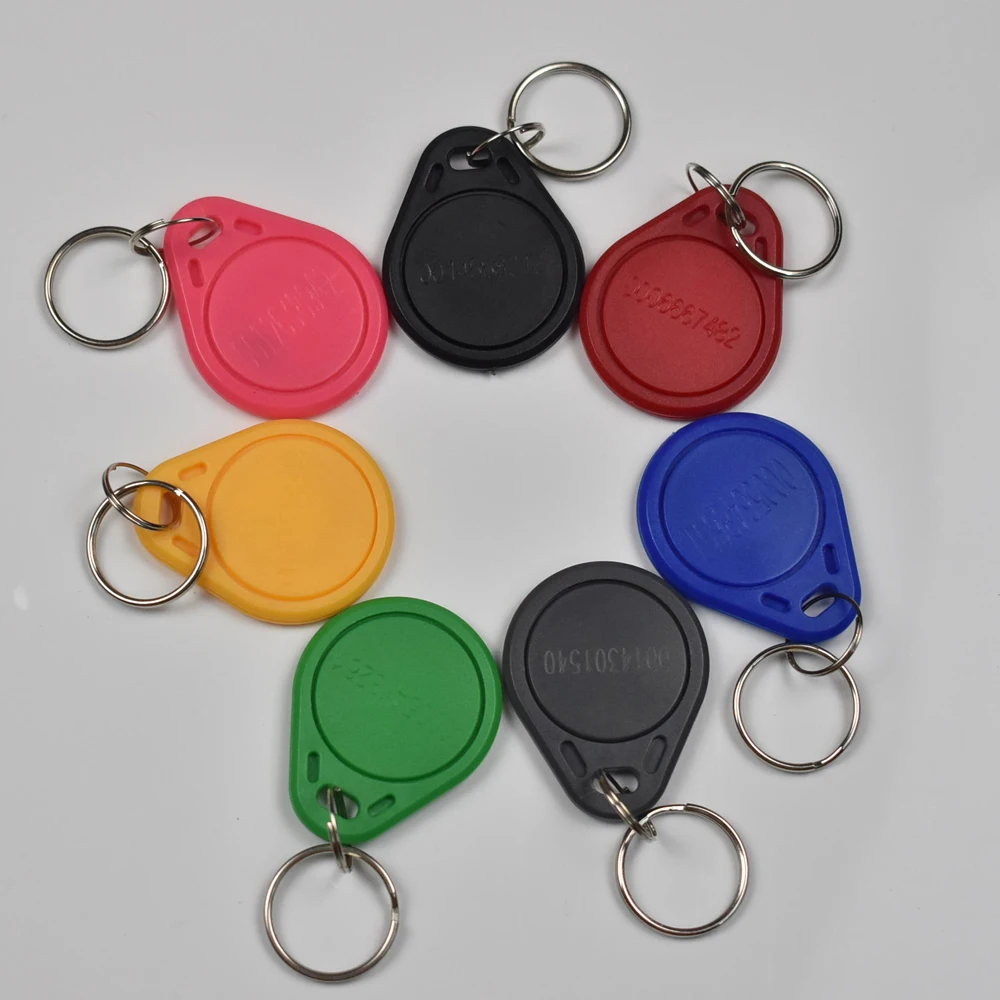 

100pcs 125Khz RFID Proximity EM ID EM4100 TK4100 Card Token Tags Key Keyfobs for Access Control Time Attendance