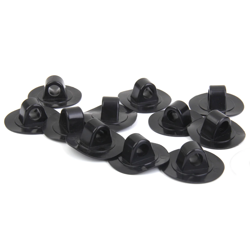 12pcs PVC Rope Mount Holder Clip Hook Buckle Boat Rubber Dinghy Kayak Canoe