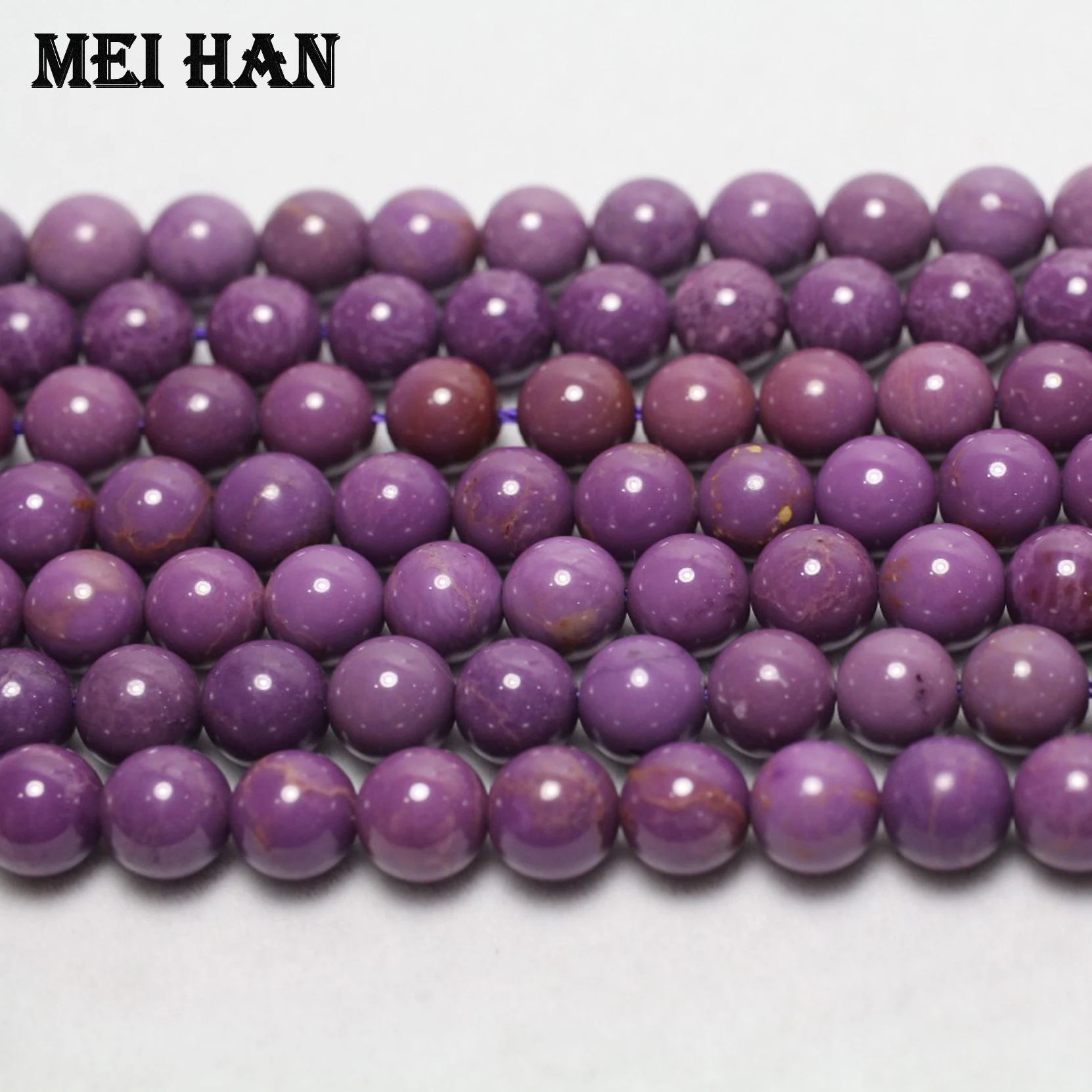 

Meihan Free shipping (36beads/set) natural 9.5-10.5mm Morocco phosphosiderite smooth round loose beads stone for jewelry design