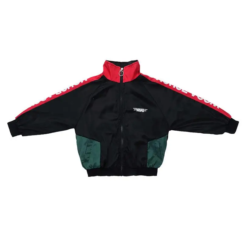 Black Jacket Children Hip Hop Clothing Loose Jacket Pants Oversized Coat Tops for Girls Boys Dance Costume Dancing Clothes 8 10 12 14 16 Year - Цвет: Black Jacket
