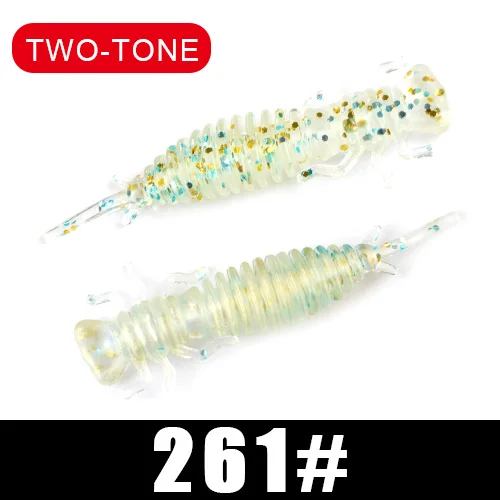 FTK Larva мягкие приманки 50 мм 76 мм 89 мм червь силиконовый бас Щука Swimbait джиггинг запах Аттрактант приманки искусственные приманки для рыбалки - Color: 261