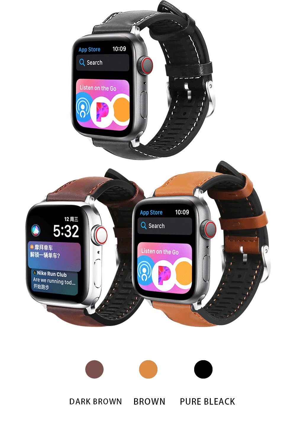 Применимо к Apple серии кожаный силиконовый ремешок 42 мм 44 smart watch с 5 38 мм 40 мм наручных часов iwatch, 4/3/2/1 сменный ремешок