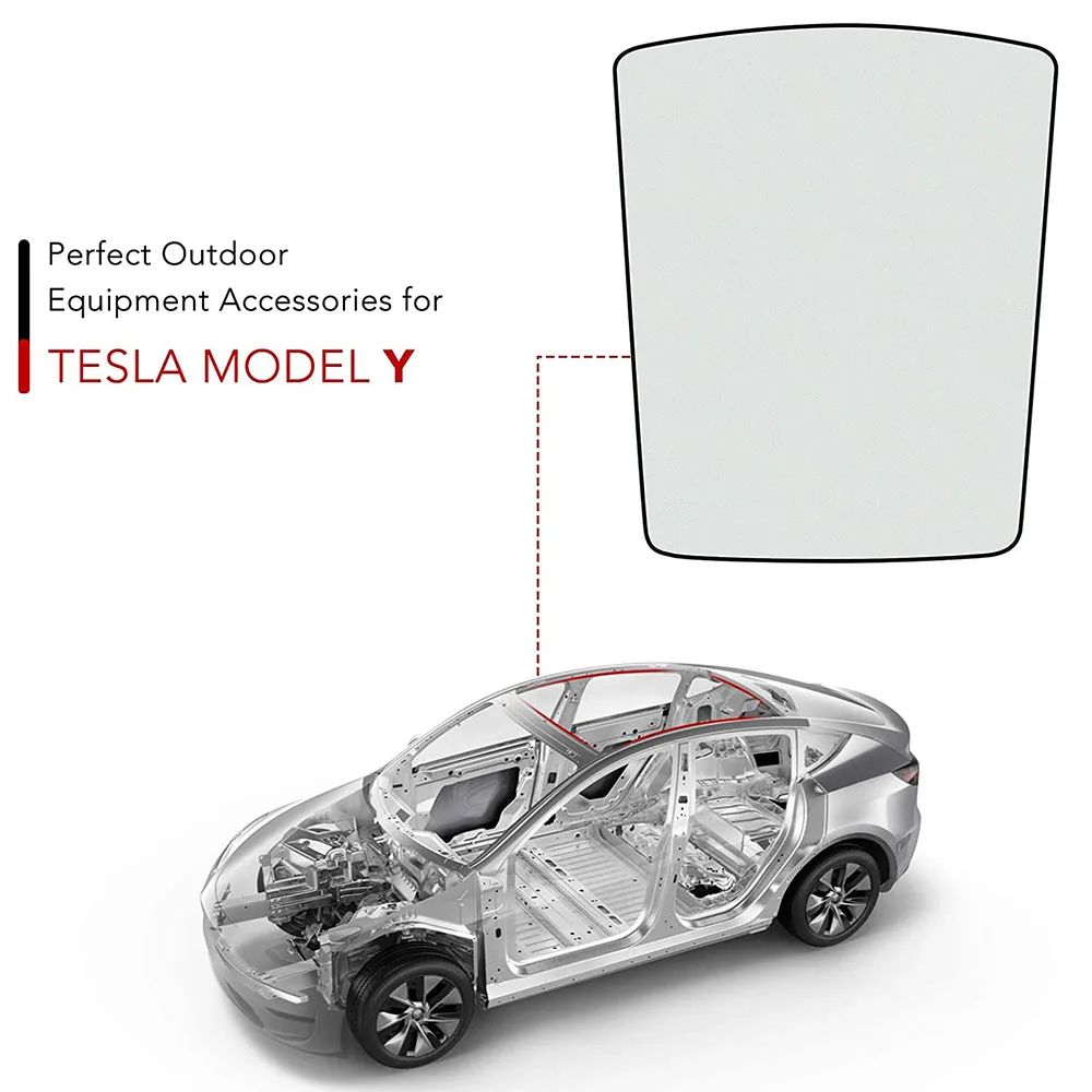 Cubierta protectora para techo solar de coche Tesla, accesorios de Auto, protección contra tragaluz, aislamiento térmico UV, sombreado