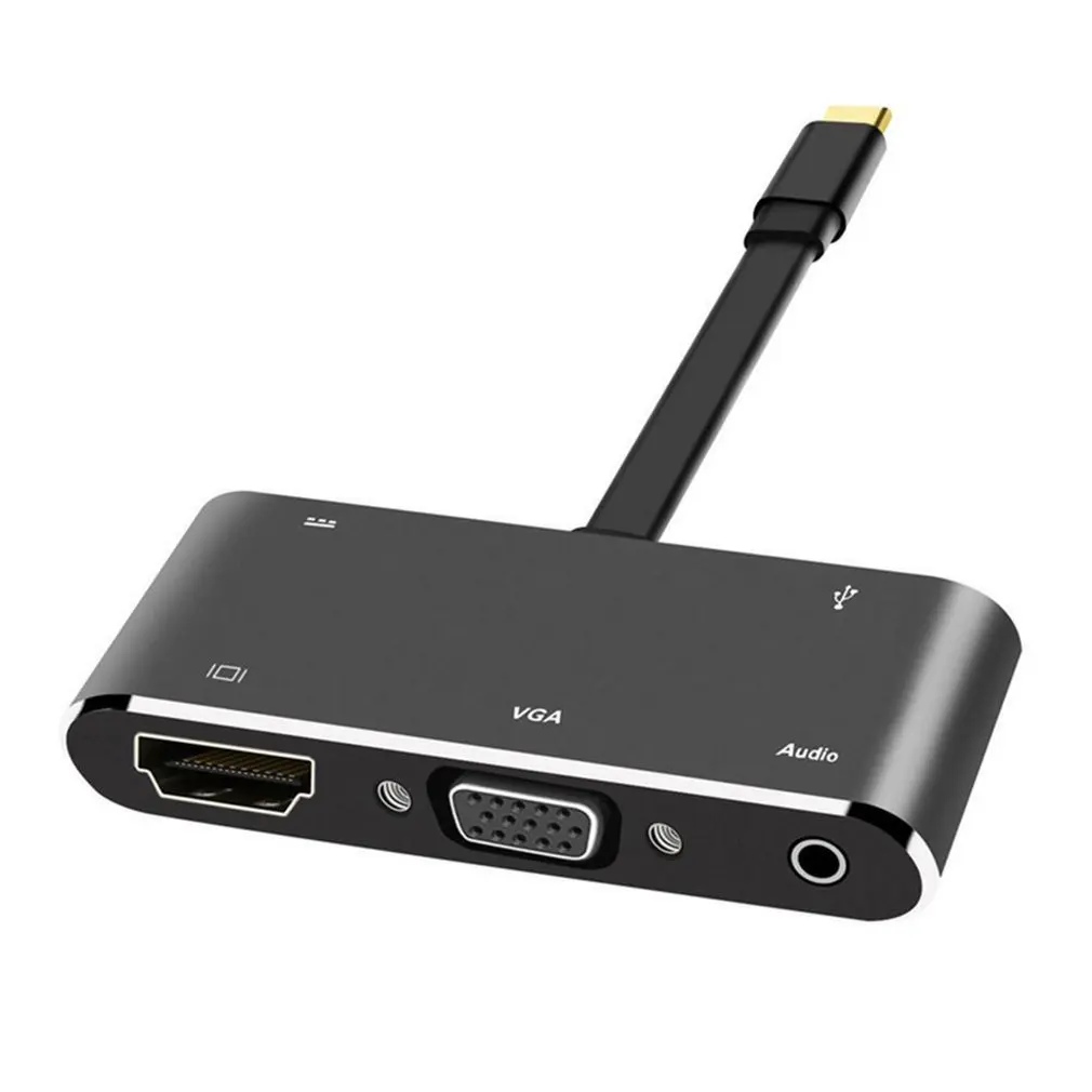 Телефонный конвертер 5 в 1 USB-C к PD + HD + VGA + аудио + USB3.0 OTG кабель конвертер док-станция для MacBook Air Ноутбуки ПК